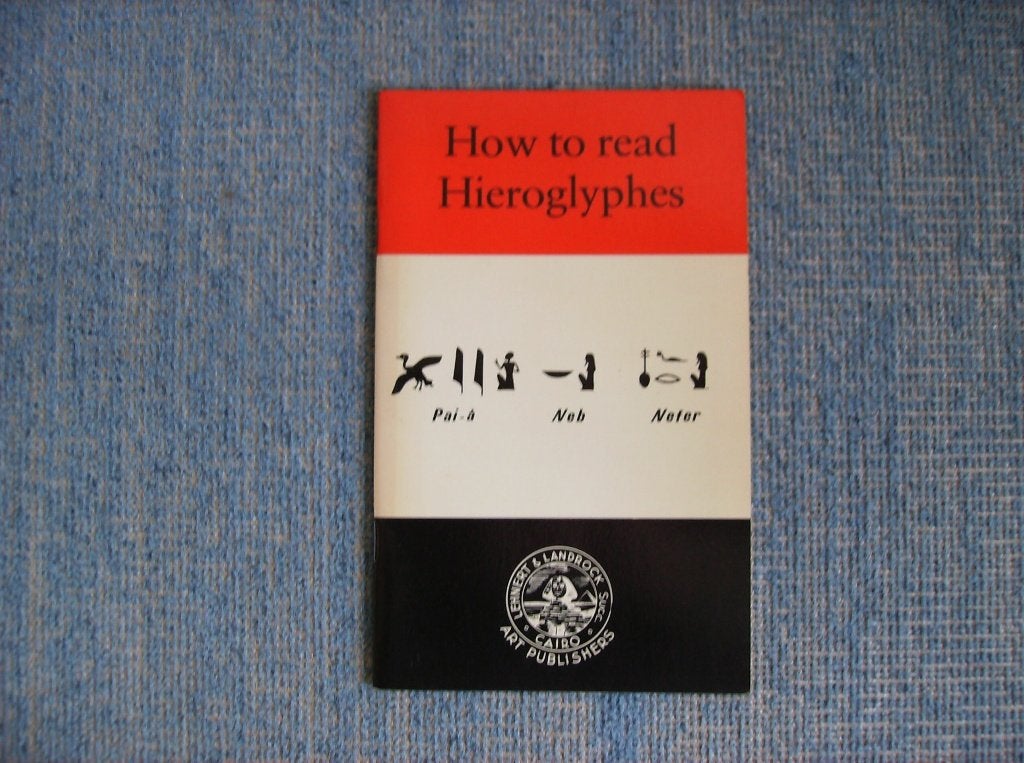 HIEROGLIEFEN, ONTCIJFEREN,   HOW TO READ HIEROGLYPHES, Boeken, Ophalen of Verzenden, Alpha, Zo goed als nieuw