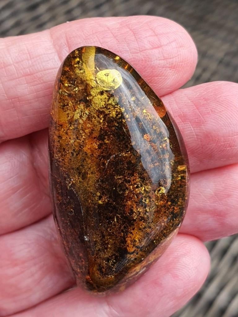 Reuze Cognac kleurige Barnsteen/Amber kralen (1) 11 gram!, Verzenden, Overige materialen, Ketting