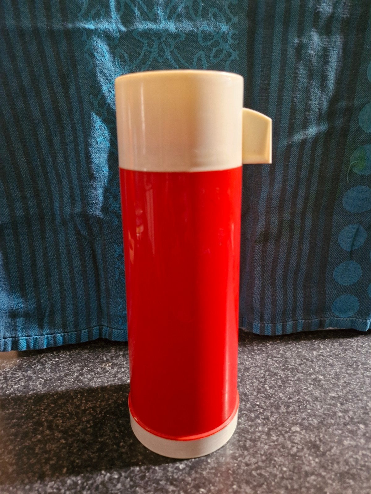 retro vintage thermosfles rood, Ophalen of Verzenden, Gebruikt