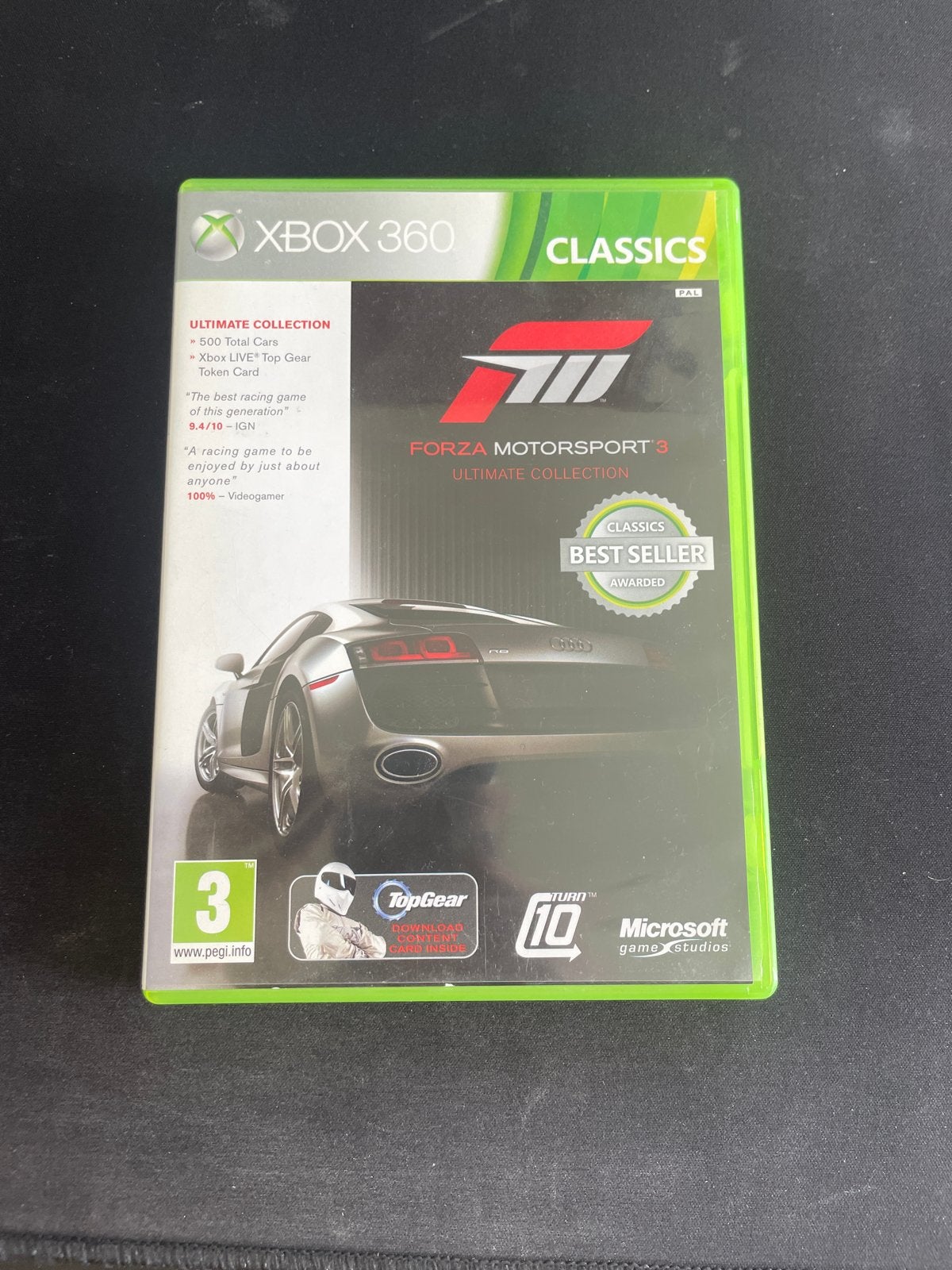 Forza Motorsport 3 Ultimate Collection Xbox 360 + Garantie!, Online, Gebruikt, One Microsoft Place, South County Business Park, Dublin D18 P521 IRELAND; Registered Office: 70 Sir Rogerson's Quay, Dublin D02 R296 IRELAND