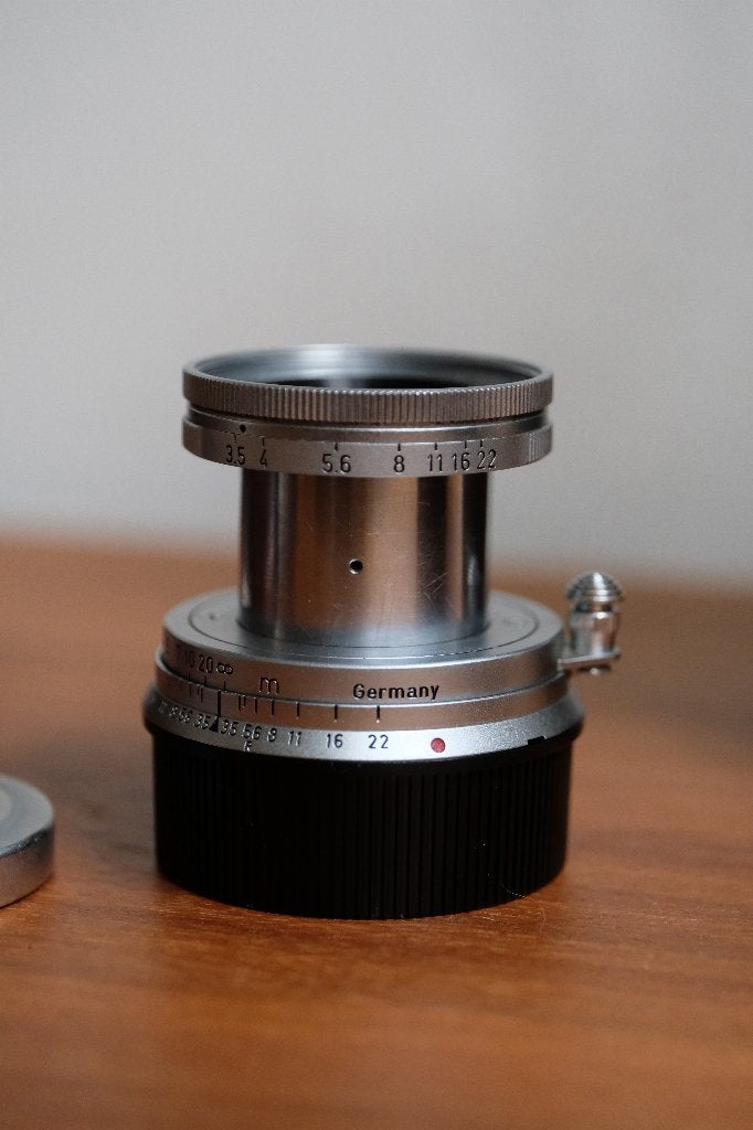 Leica Elmar 5cm f/3.5 lens M-Mount M3, Audio, Tv en Foto, Fotografie | Lenzen en Objectieven, Gebruikt, Ophalen of Verzenden, Standaardlens