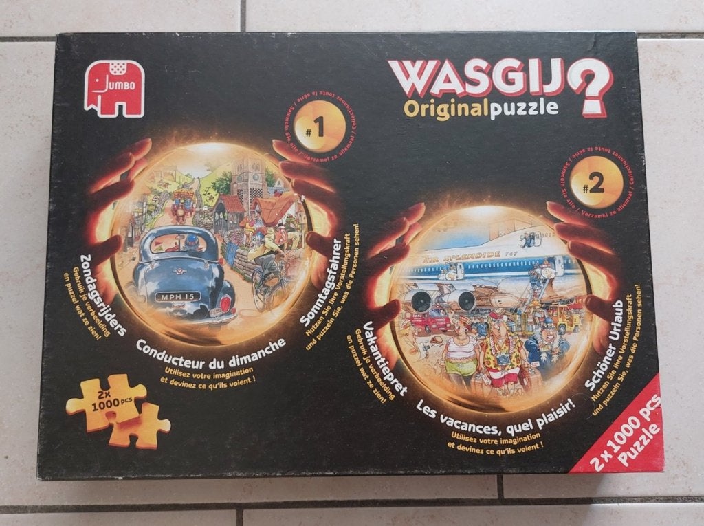 Wasgij nummer 1 Zondagsrijder nummer 2 vakantiepret, Ophalen of Verzenden, 500 t/m 1500 stukjes, Zo goed als nieuw, Legpuzzel