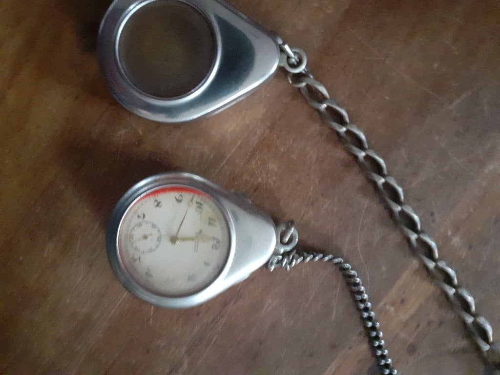 Antiek zilveren zakhorloge met Argus beschermhoes, Overige merken, Zakhorloge, 1900 tot 1930, Ophalen of Verzenden