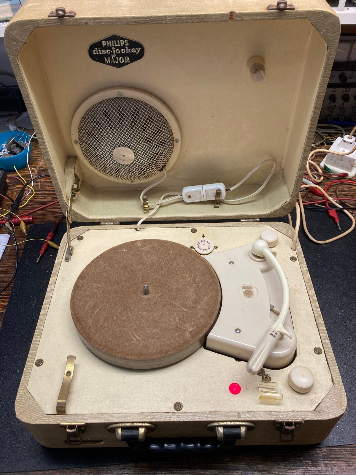 Vintage Philips Disc-Jockey Major Platenspeler AG2121, Audio, Tv en Foto, Ophalen, Gebruikt, Platenspeler, Philips