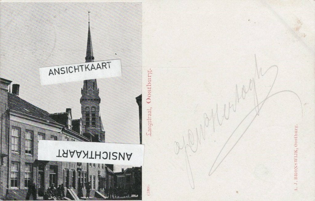 Ansichtkaart Oostburg - Langstraat -, Ophalen of Verzenden, Voor 1920, Gelopen, Zeeland