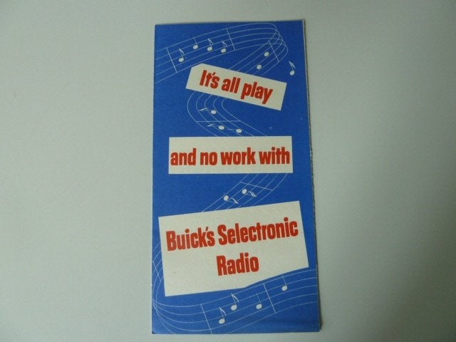 1951 Buick Selectronic Radio Brochure USA, Ophalen of Verzenden, Gelezen, Overige merken