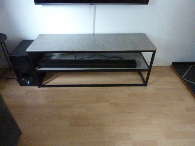 TV Audio meubel met 2 planken, Huis en Inrichting, Kasten | Televisiemeubels, Ophalen, 100 tot 150 cm, Zo goed als nieuw, X