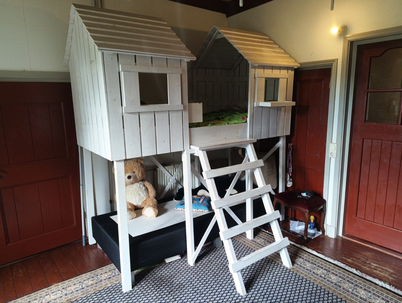 Boomhutbed met glijbaan optie, Ophalen, Eenpersoons, 90 cm, Hoogslaper