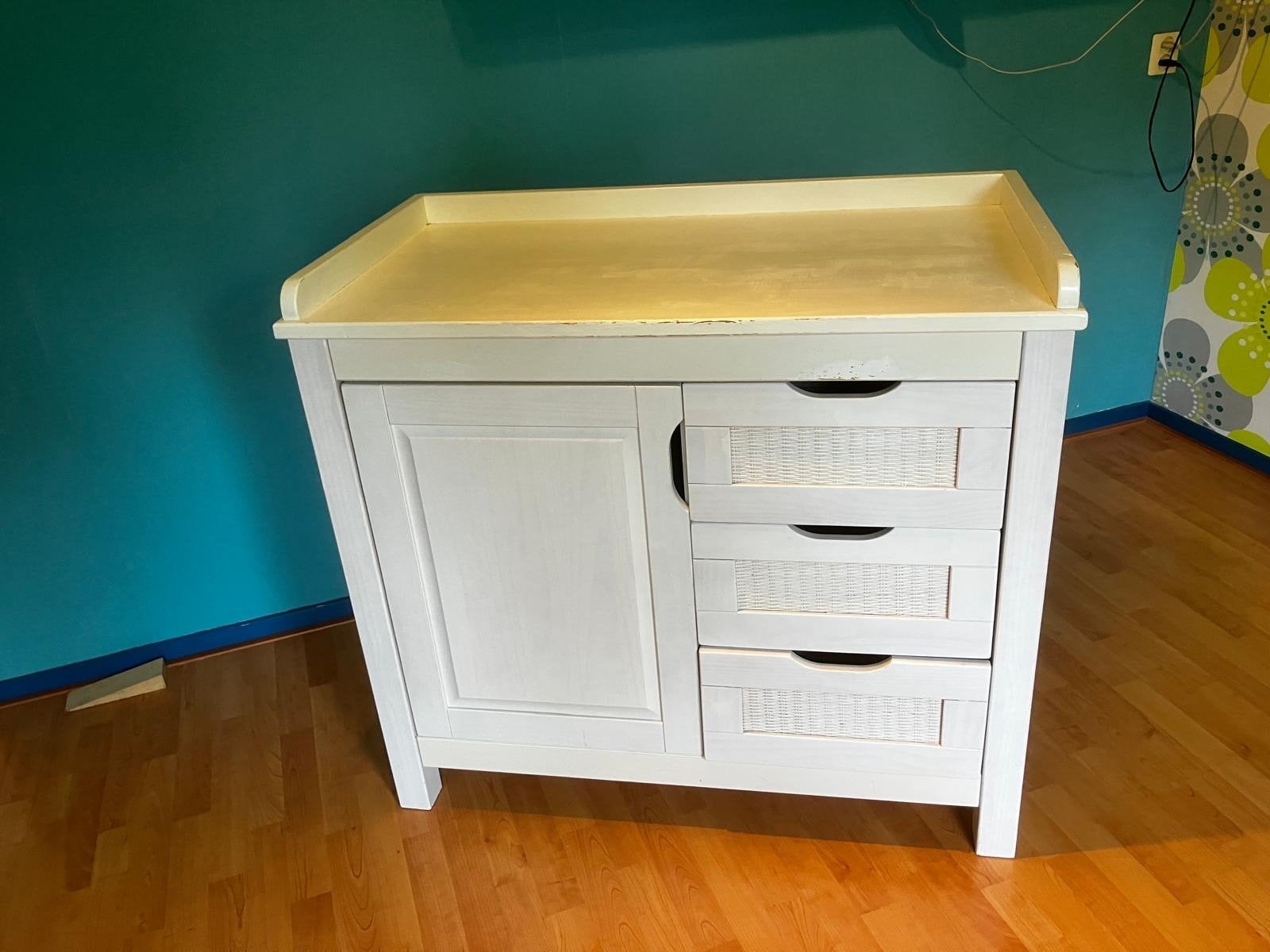 Witte commode, Ophalen, Gebruikt, 50 tot 70 cm, 75 tot 100 cm