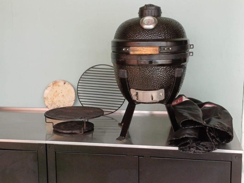 Compleet uitgeruste Grill Care Mini Kamado BBQ, Ophalen