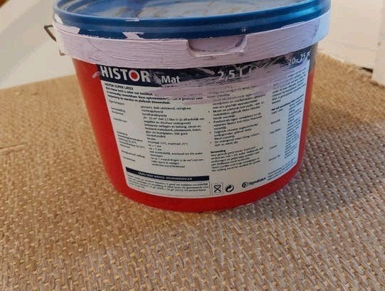 Histor Super Latex Muurverf Mat Paars 2.5L, Gebruikt, Paars, Ophalen of Verzenden, Verf