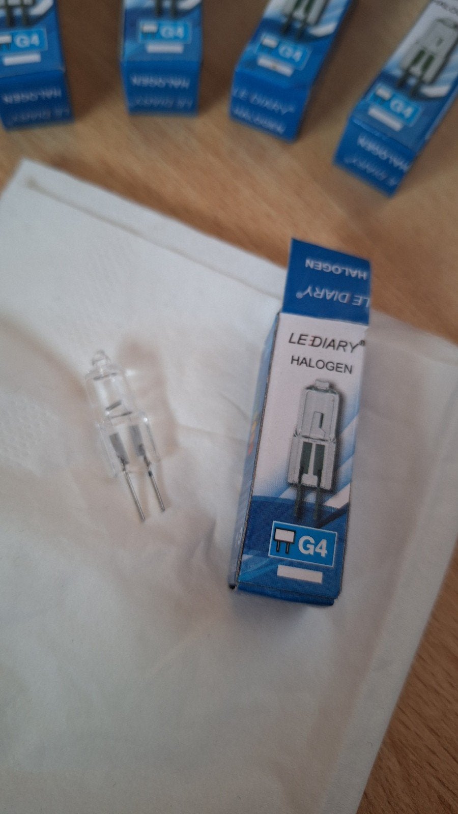 LEDIARY GY6.35 5x Halogen lamp G4 Dimmable 150W 24V, Instelbaar wit, 60 watt of meer, Dimbaar, Nieuw