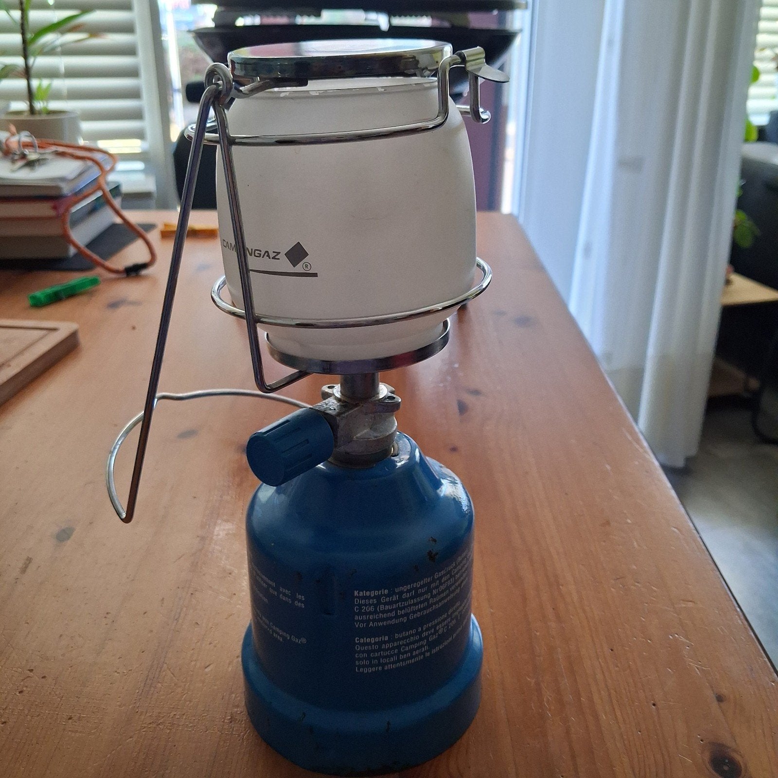 campinggas lamp, Ophalen, Gebruikt