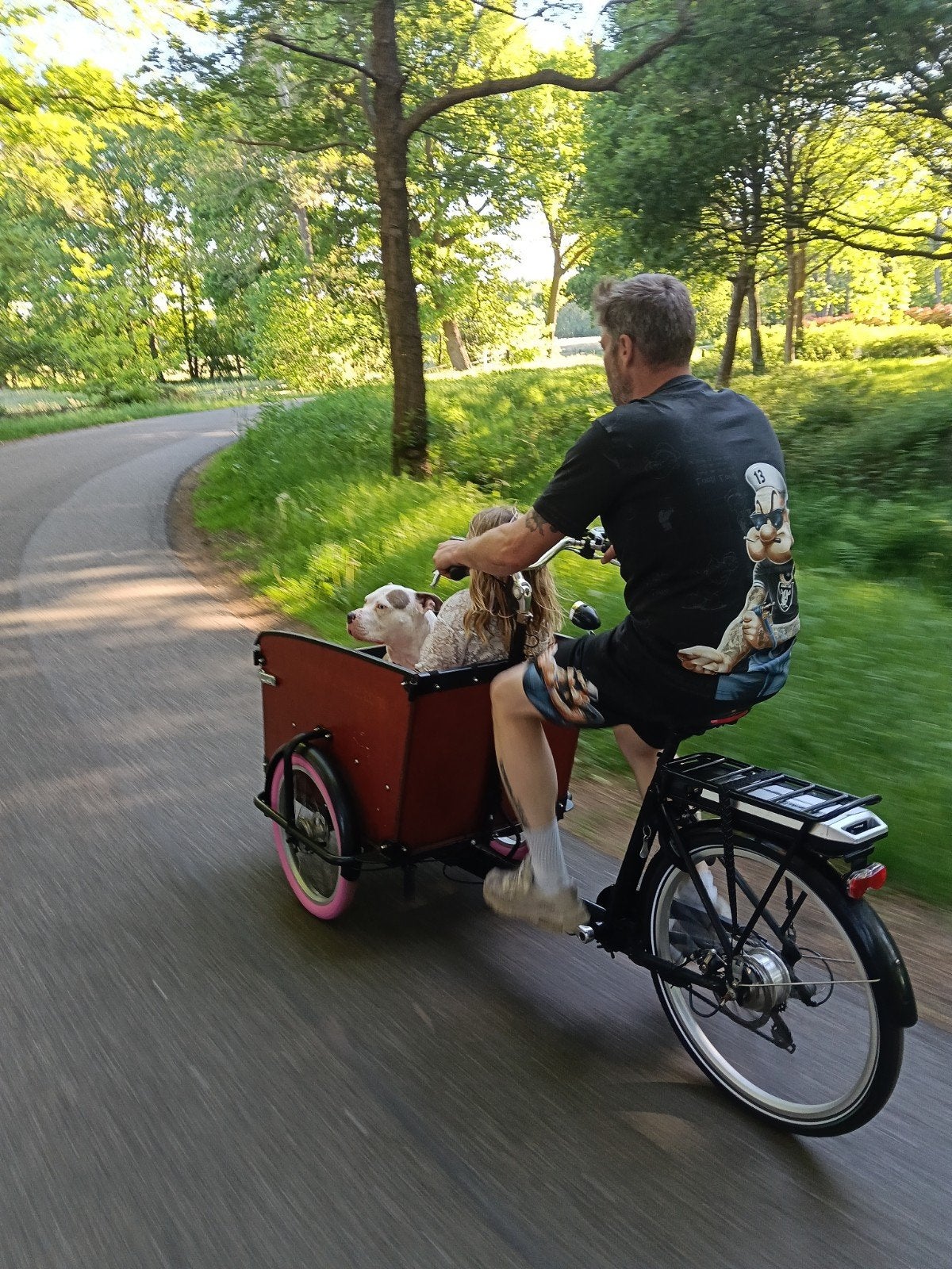 Elektrische bakfiets Babboe dog-e, Fietsen en Brommers, Fietsen | Bakfietsen, Ophalen, Gebruikt