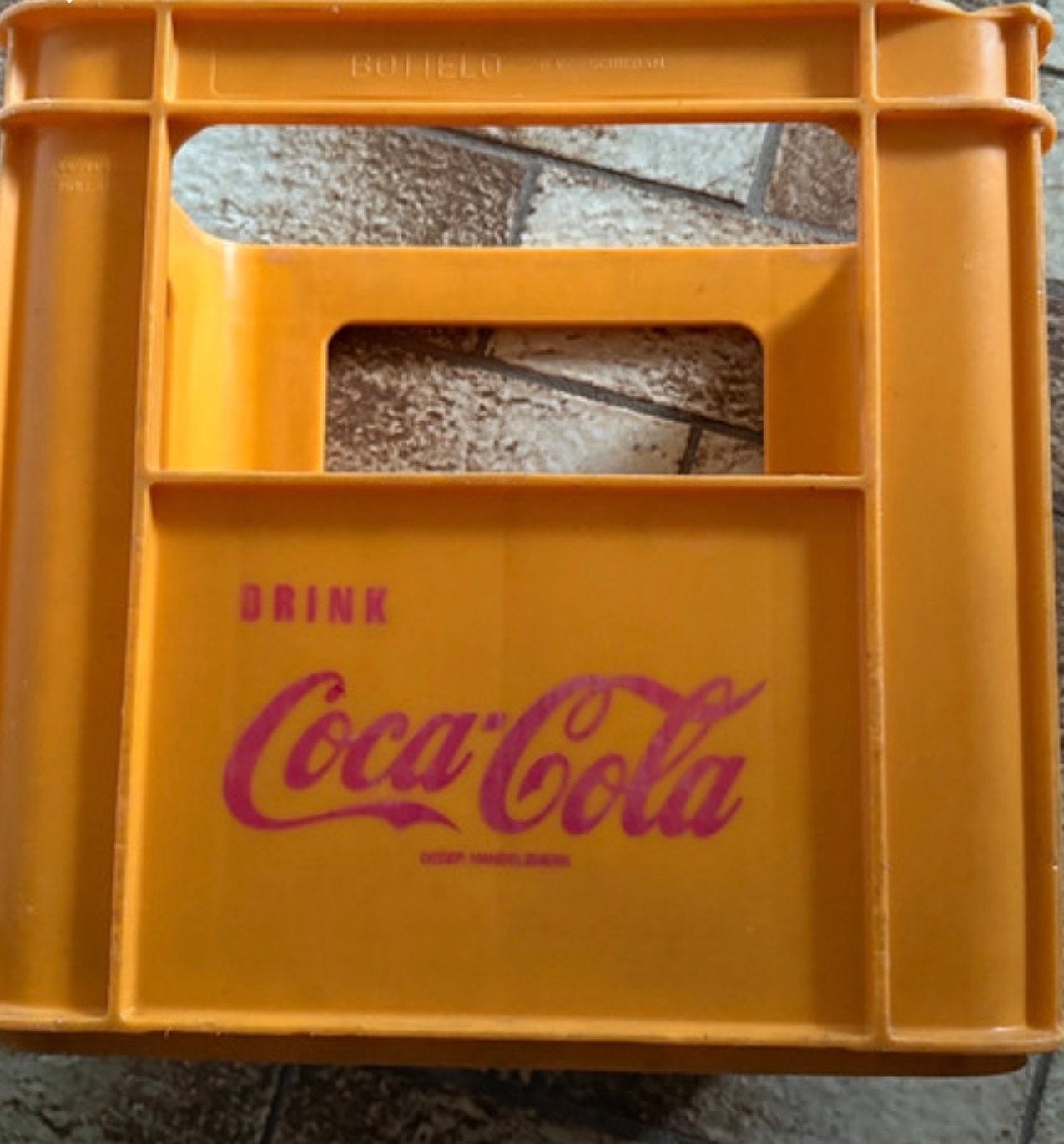 Vintage Coca-Cola Flessenkrat - Oranje, Ophalen of Verzenden, Gebruikt, Verpakking