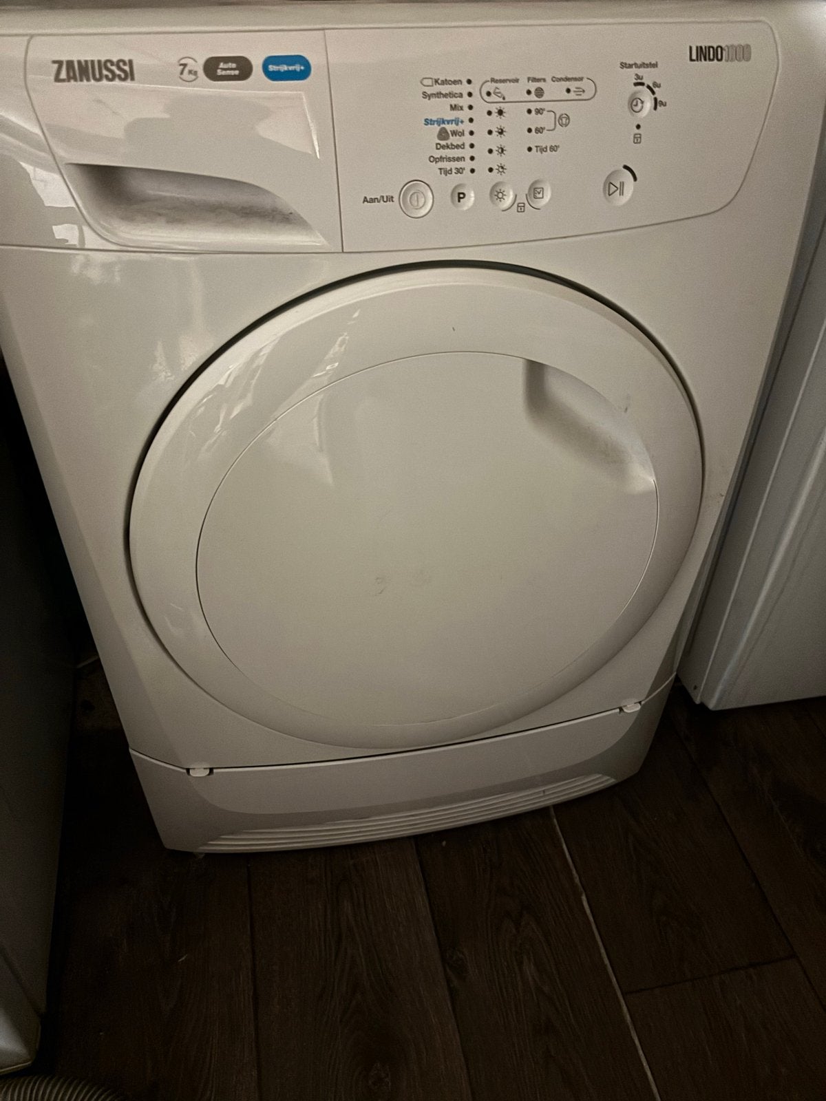 Zanussi Lindo 1000 Condensdroger 7kg, Ophalen, Wolprogramma, 6 tot 8 kg, Gebruikt