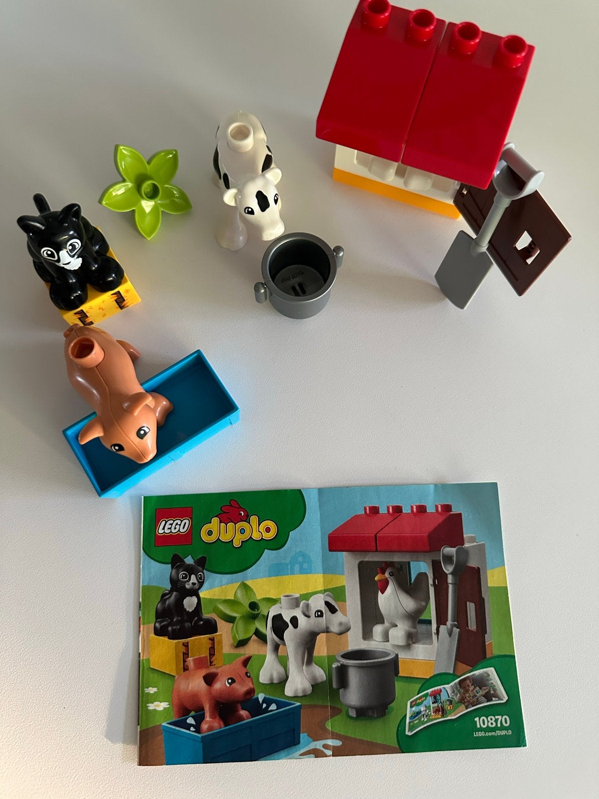 Lego Duplo 10870 Boerderijdieren met handleiding, Ophalen of Verzenden, Zo goed als nieuw, Compleet, Duplo