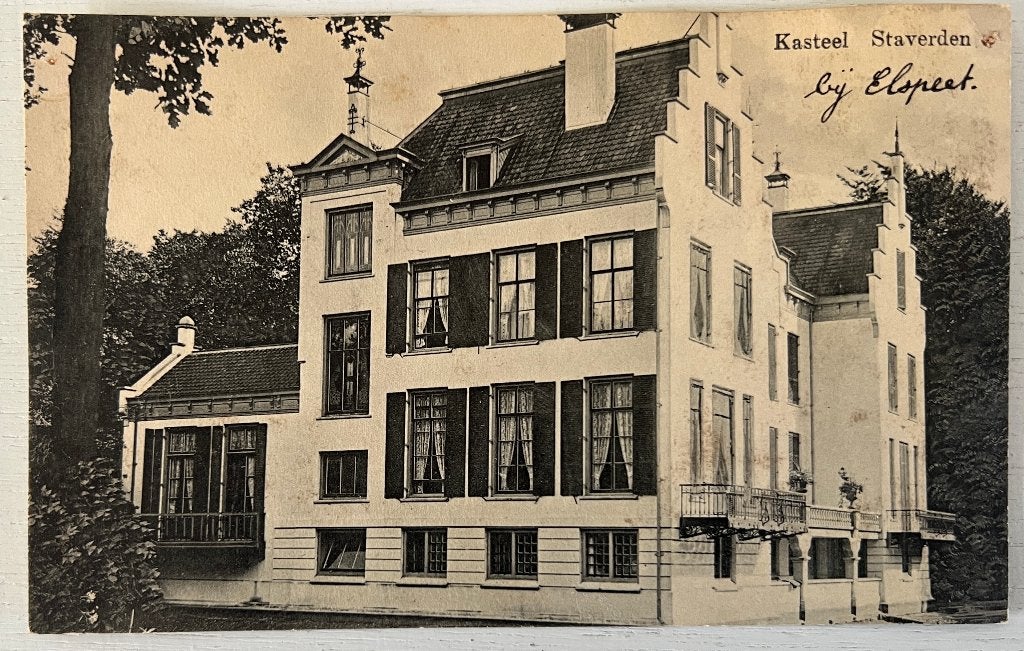 Oude Ansichtkaart - Elspeet - Kasteel Staverden, Ophalen of Verzenden, Voor 1920, Ongelopen, Gelderland