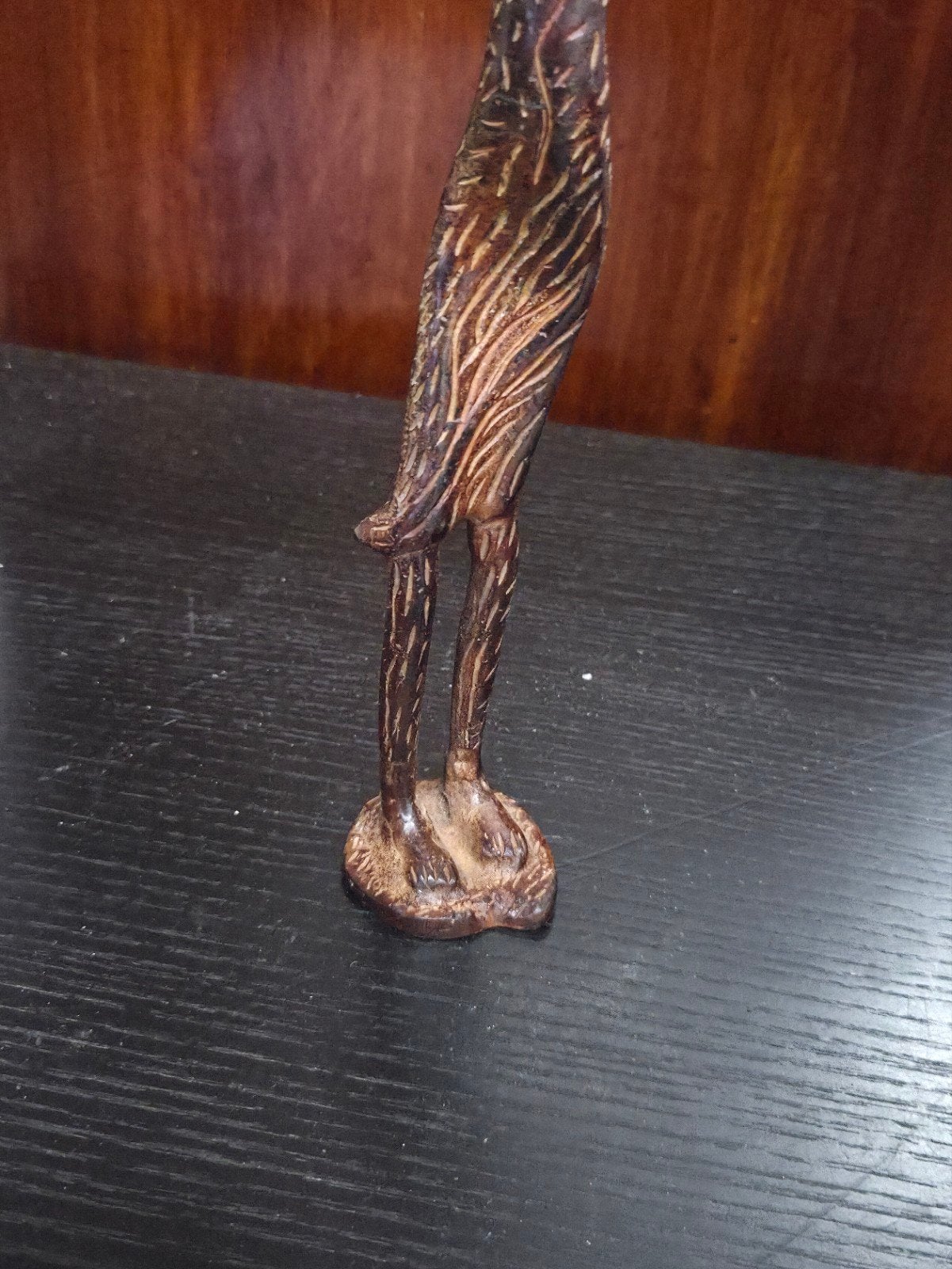 Bronzen beeldje van fluitspelende vrouw, Minder dan 20 cm, Gepatineerd, Ophalen of Verzenden, Brons