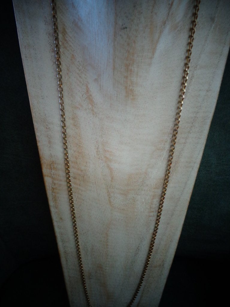 Goudkleurige ketting, zonder slot, mooie schakels, Ophalen of Verzenden, Zo goed als nieuw, Goud, Overige materialen