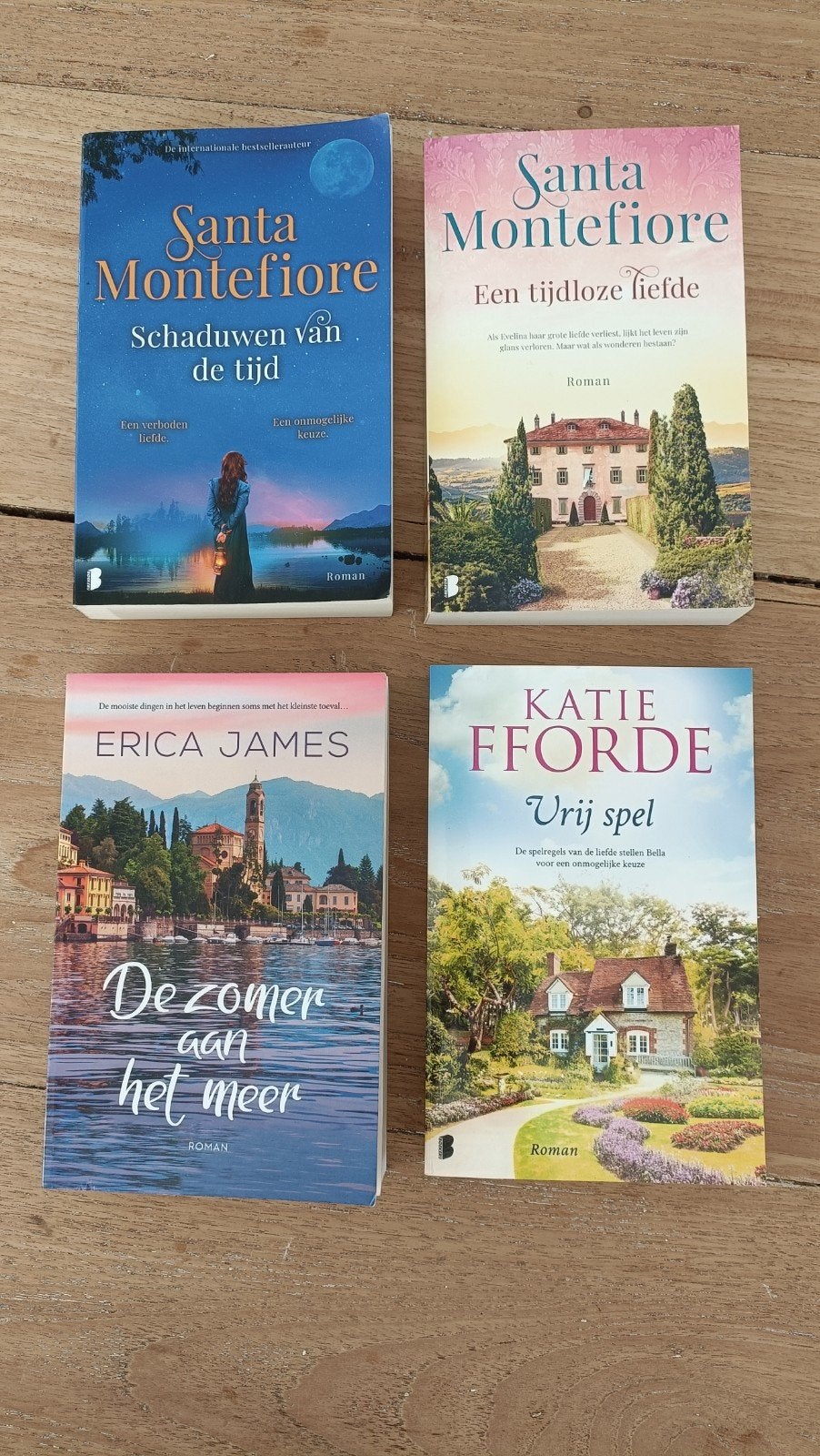 4 romans van Santa Montefiore, Katie Fforde en Erica James, Ophalen of Verzenden, Zo goed als nieuw, Santa Montefiore, Katie Fforde, Erica James