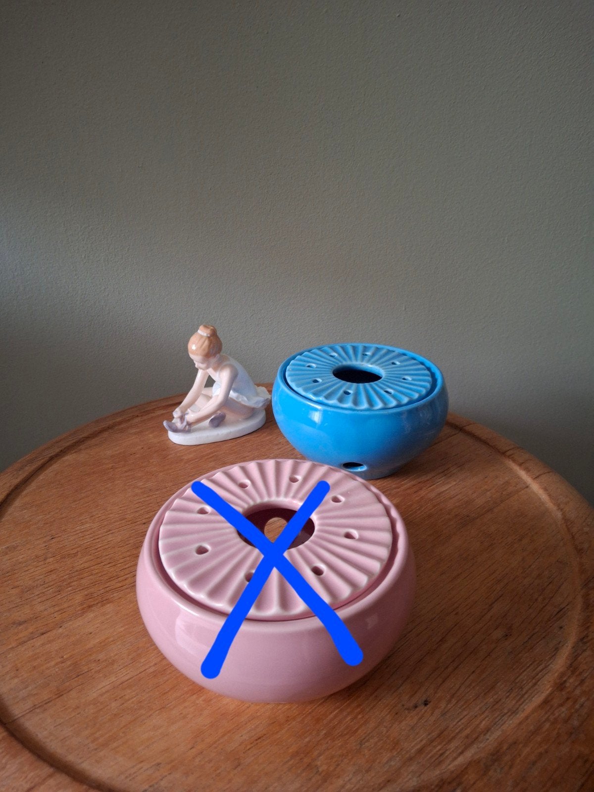 Prachtig blauw Melitta theelichtje, Ophalen of Verzenden