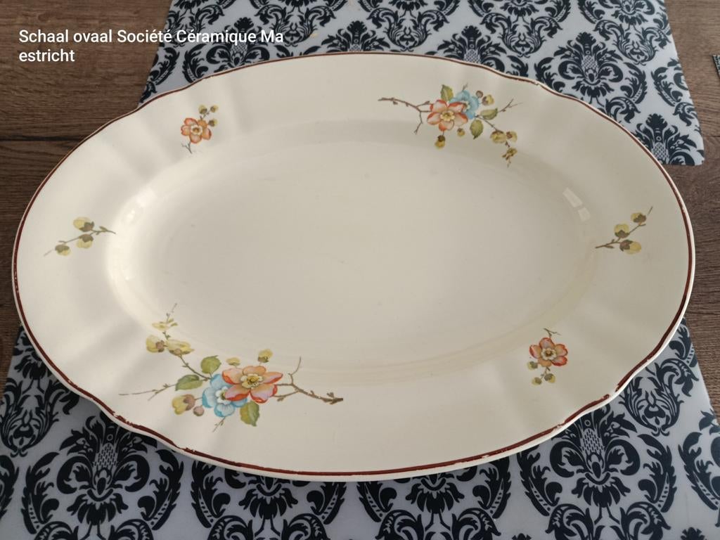Schaal ovaal  Société Céramique Maestricht, Antiek en Kunst, Ophalen of Verzenden