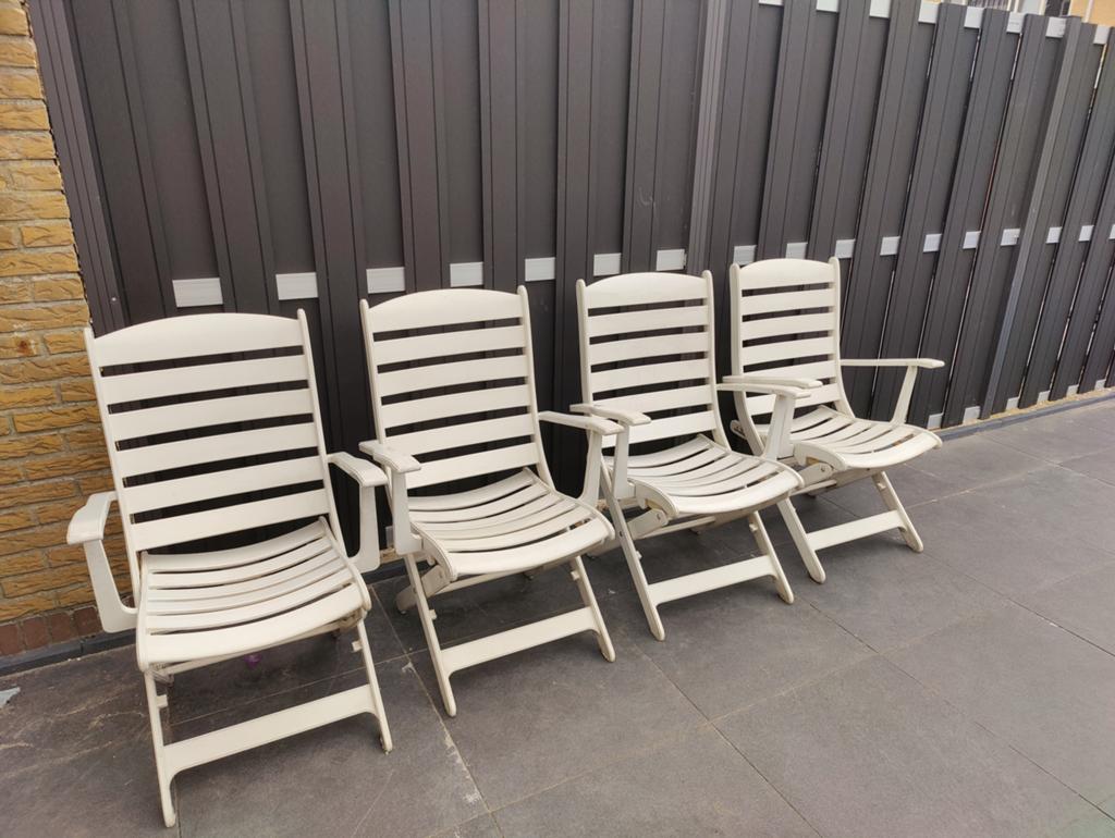 (Kettler Tiffany multipositionele) Tuinstoelen 4 stuks, Ophalen of Verzenden, Gebruikt, Kunststof