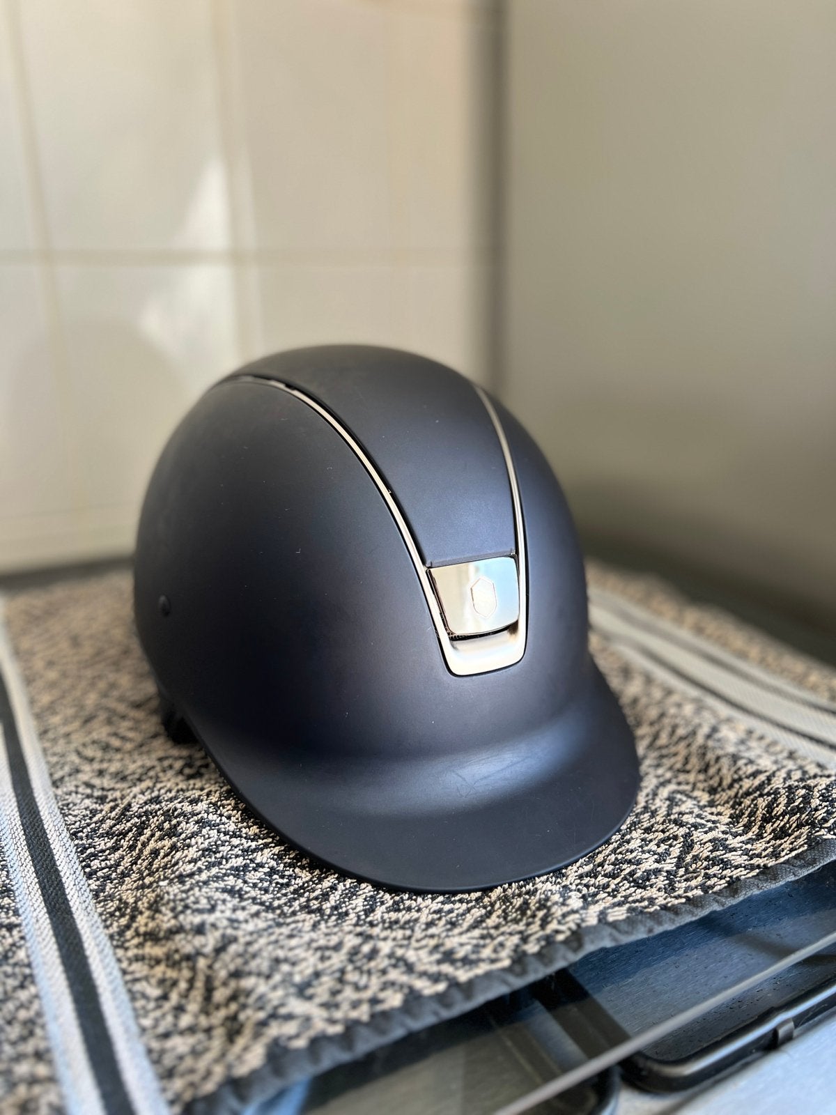 Samshield Cap 1.0 Blauw Navy L 57 58 59 60 61 met Liner L 61, Dieren en Toebehoren, Gebruikt, Inclusief opbergtas, Kinderen, Ophalen of Verzenden