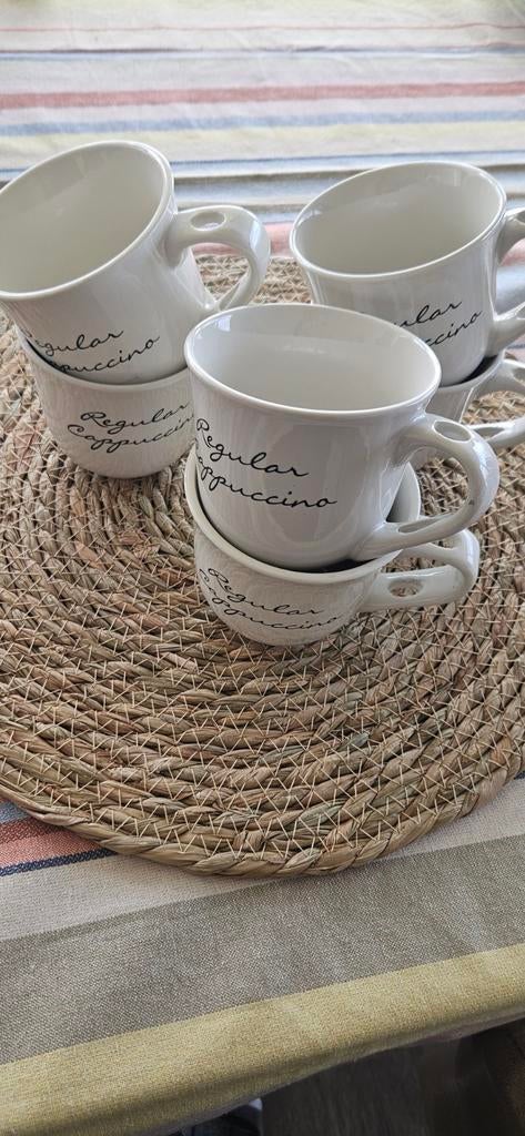 Koffiekopjes Riviera Maison kleiner formaat 6 stuks!, Ophalen of Verzenden, Zo goed als nieuw, Overige stijlen, Kop(pen) en/of Schotel(s)