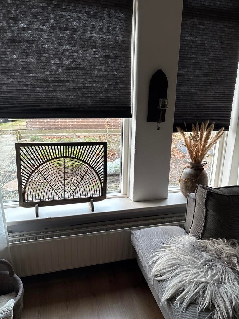 Houten raamscherm, Huis en Inrichting, Woonaccessoires | Kamerschermen, Ophalen, Zo goed als nieuw