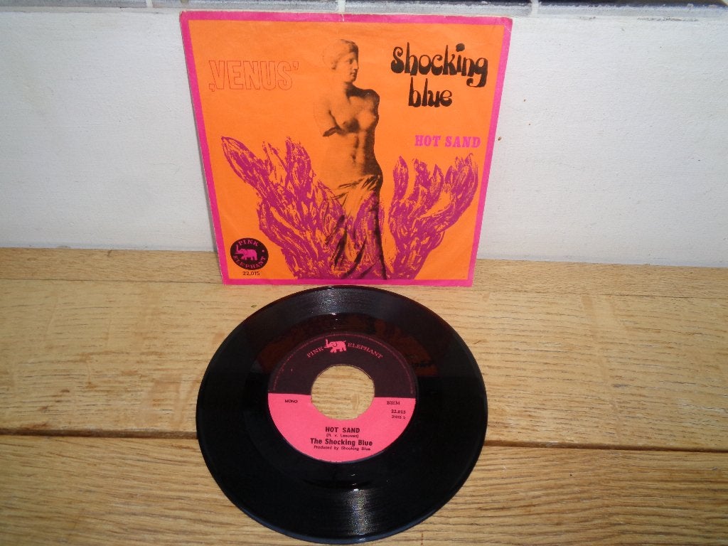 Shocking Blue single "Venus/Hot Sand" [Nederland-1969], Gebruikt, Verzenden, 7 inch, Pop