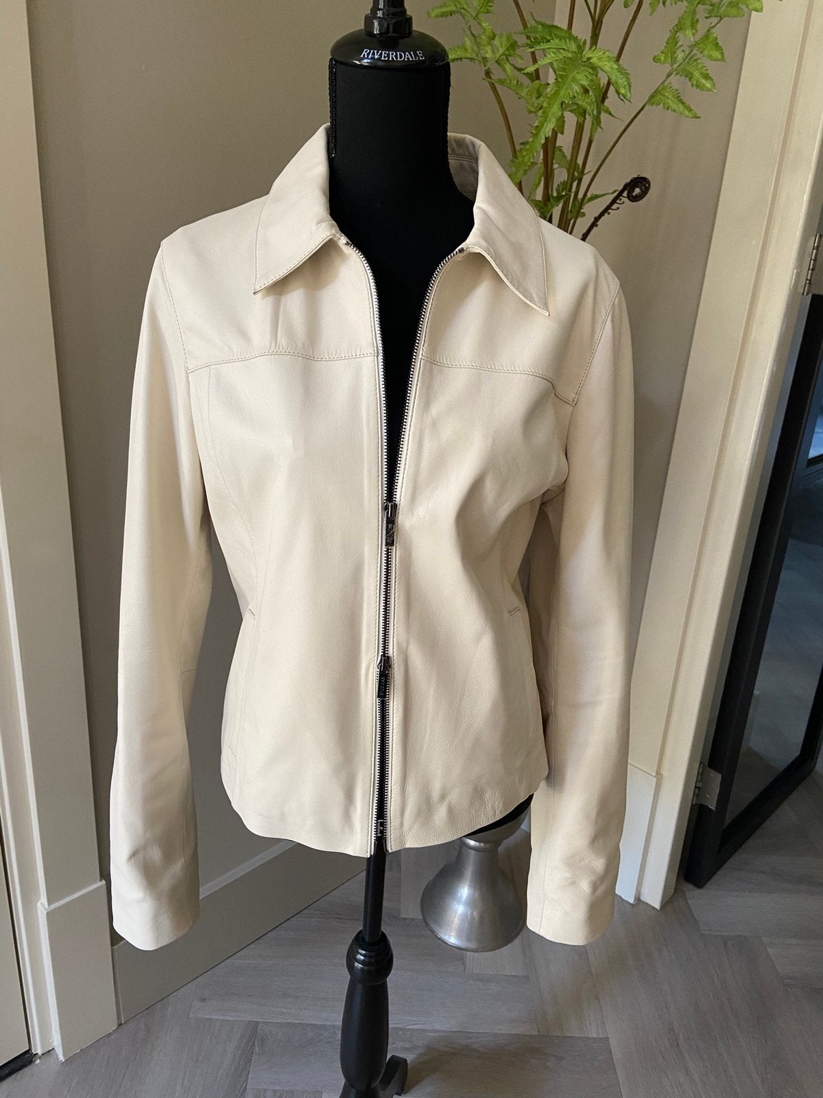 Leren jasje van Studio Ar - mt 44 - nieuw, Beige, Maat 42/44 (L), Nieuw, Ophalen of Verzenden