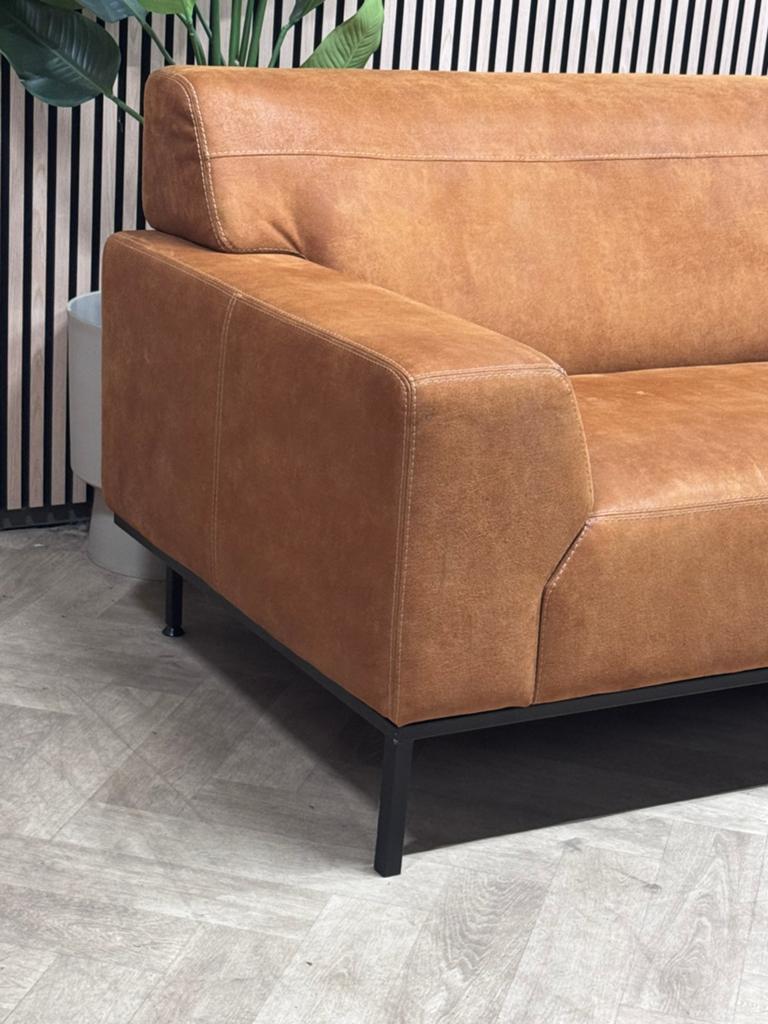 ZGAN Home Center Hoekbank - Cognac - 300 x 300, -, -, Hoekbank, 300 cm of meer
