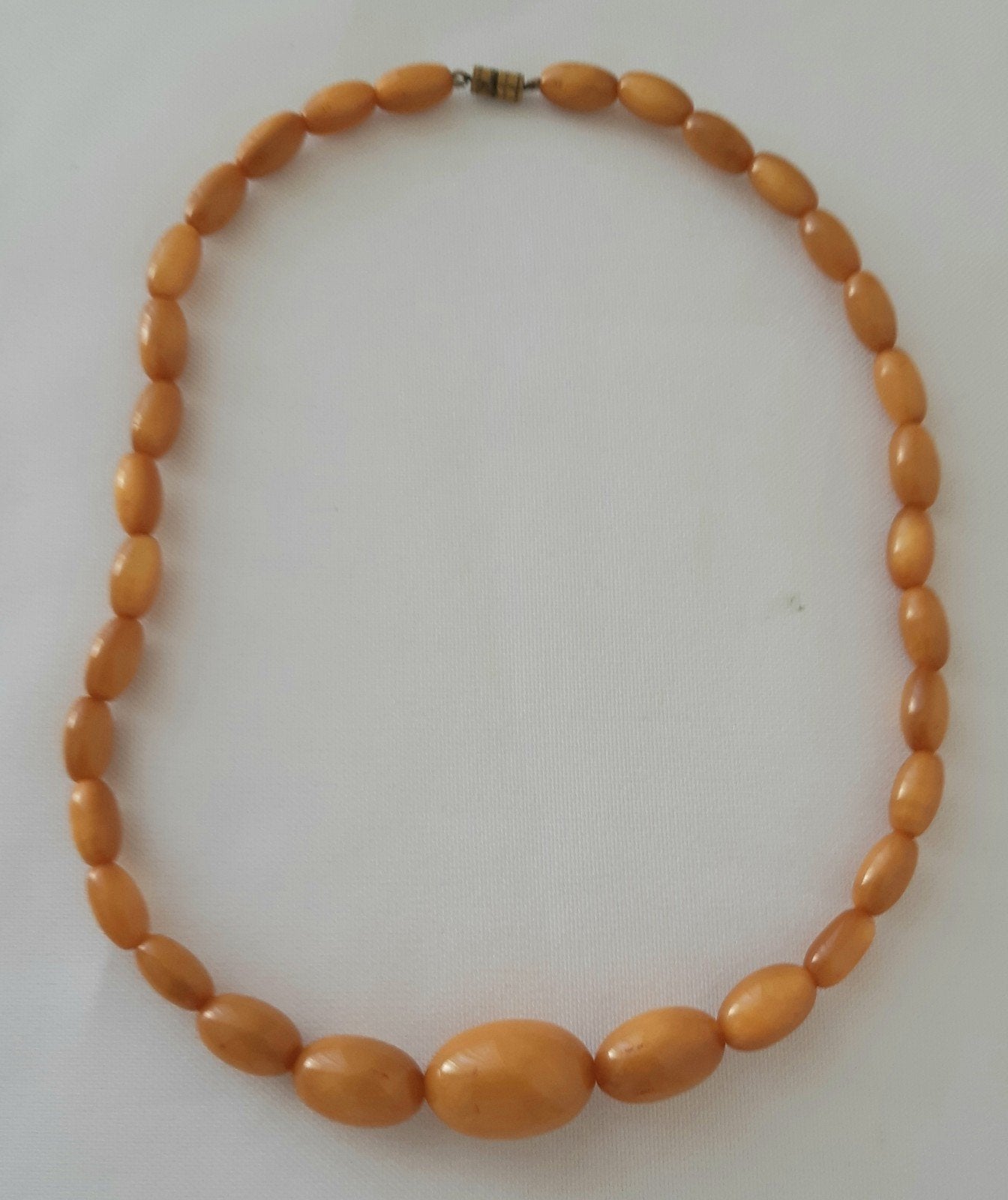 Butterscotch Amber Ketting - 45 cm, Ophalen of Verzenden, Gebruikt, Oranje, Kunststof