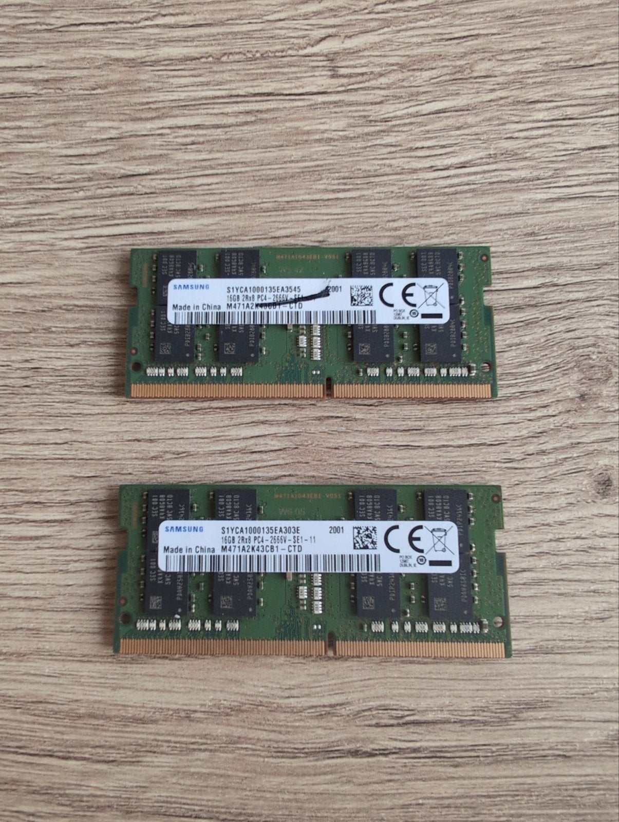 Samsung 32GB DDR4 RAM Geheugen voor Laptop (2x16GB), Computers en Software, Ophalen, 32 GB, DDR4, Zo goed als nieuw