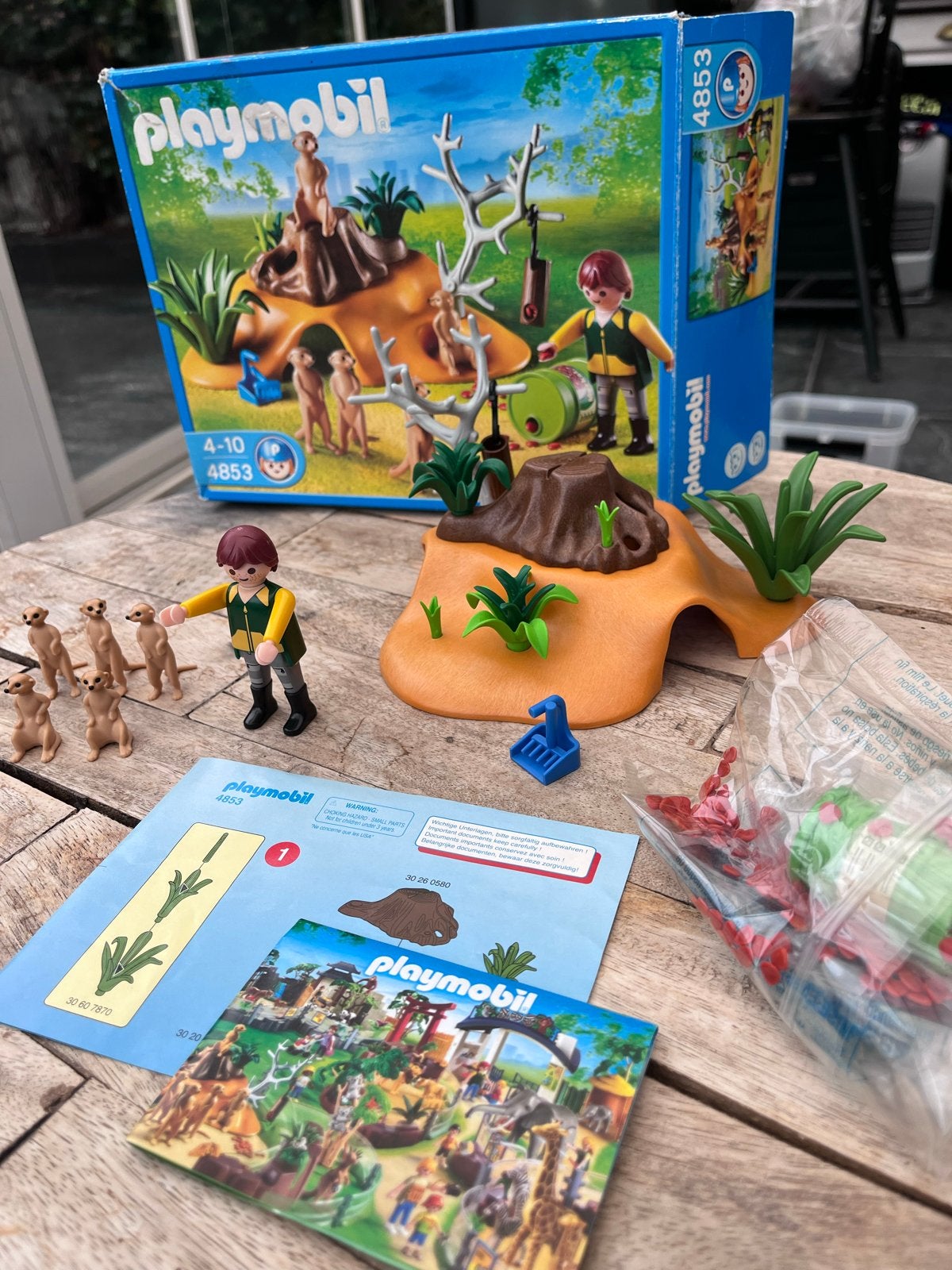 Playmobil 4853 Stokstaartjes met hol - Zo goed als nieuw, Kinderen en Baby's, Wild life, Complete set, Overige typen, Ophalen of Verzenden