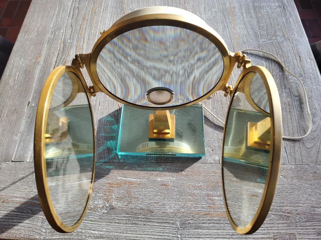 Miroir Brot spiegel vintage, Ophalen, Rond, Minder dan 50 cm, Minder dan 100 cm