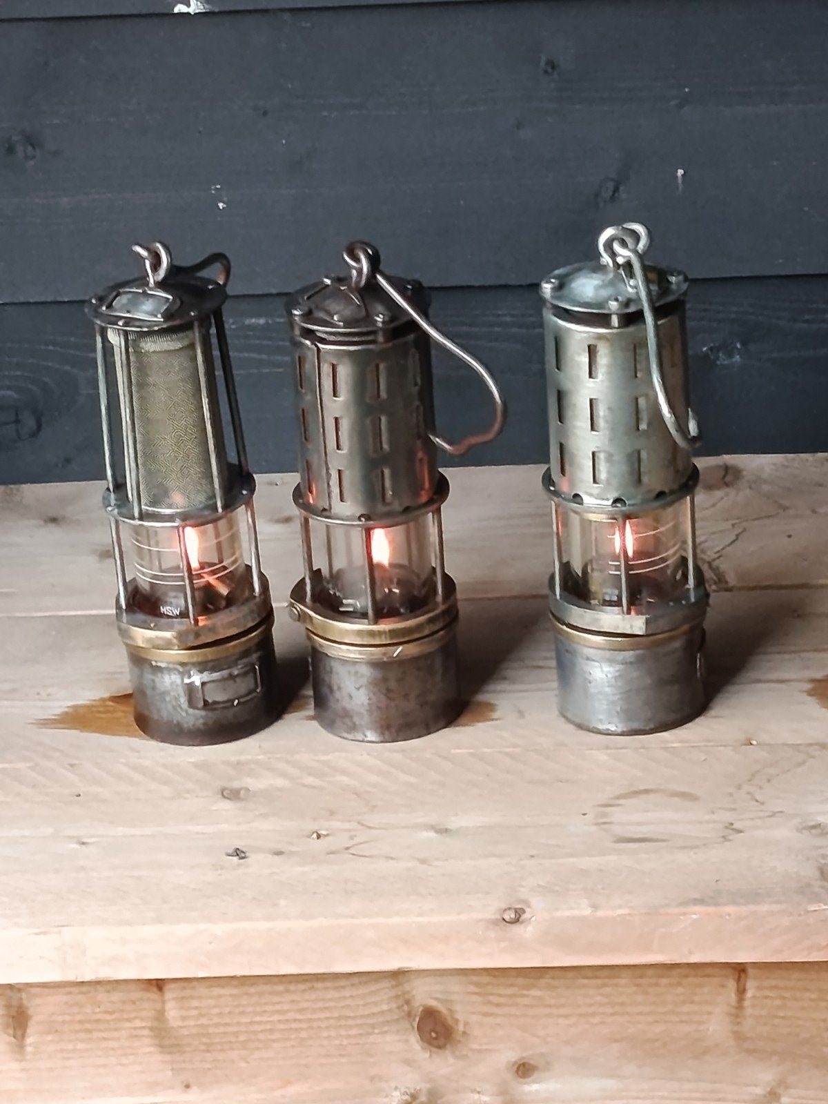 Decoratief  gezocht   mijnwerkerslampen, Antiek en Kunst, Ophalen of Verzenden