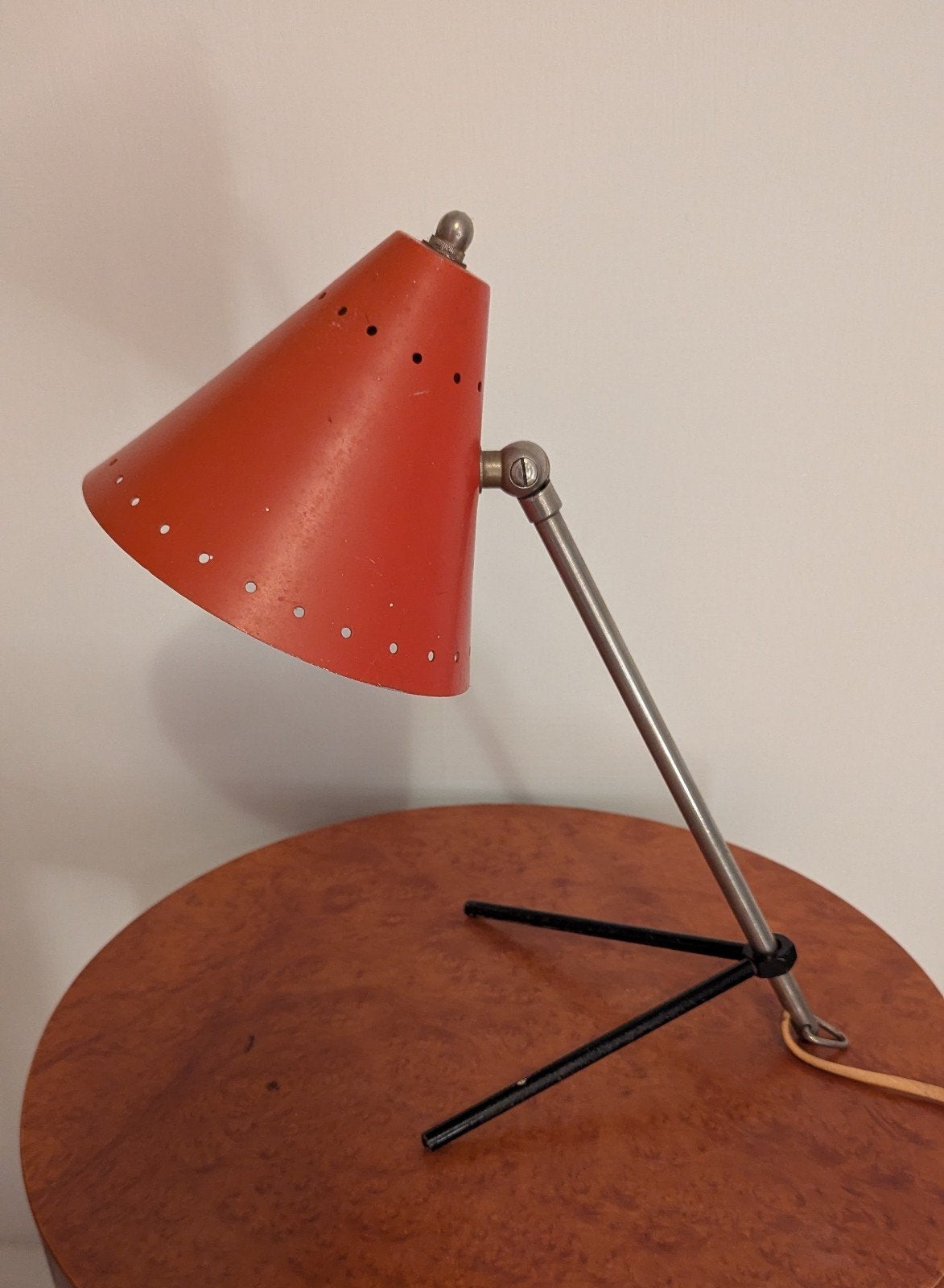 jaren 50 tafellamp heeft veel weg van hHala Pinocchio, Huis en Inrichting, Oranje, Ophalen of Verzenden, Design