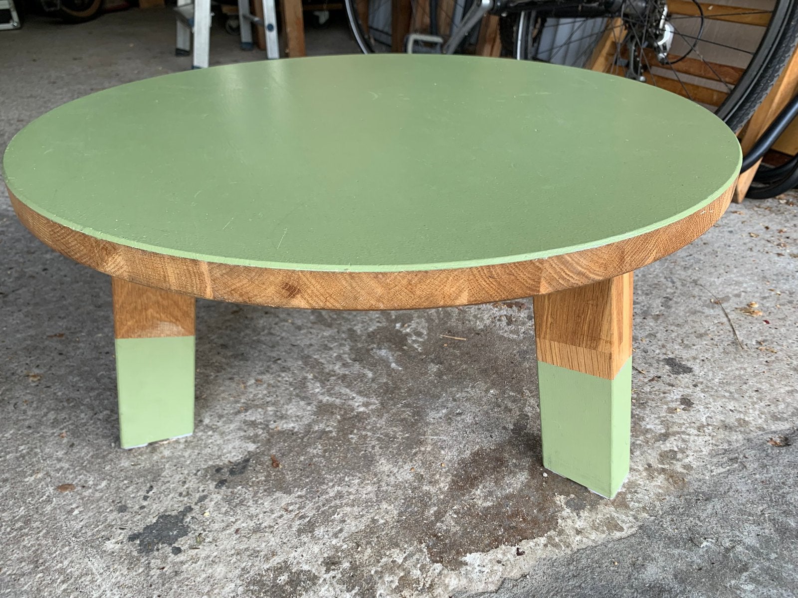 Eikenhouten tafeltje, Ophalen, Zo goed als nieuw, Vierkant, 50 tot 100 cm