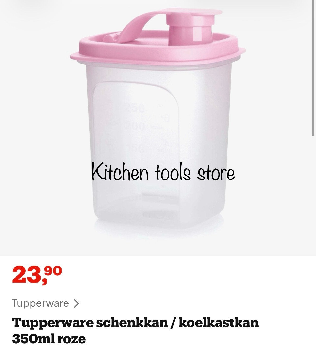 Tupperware roze schenkkan 350ml strooibus kruidendoos, Overige kleuren, Beker of Kan, Nieuw, Ophalen of Verzenden