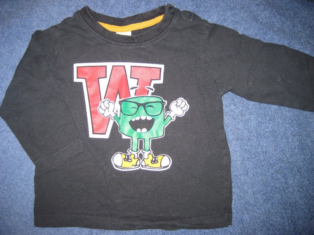 Donkerblöauw shirt, 74, Ophalen of Verzenden, Zo goed als nieuw, Jongetje, Shirtje of Longsleeve