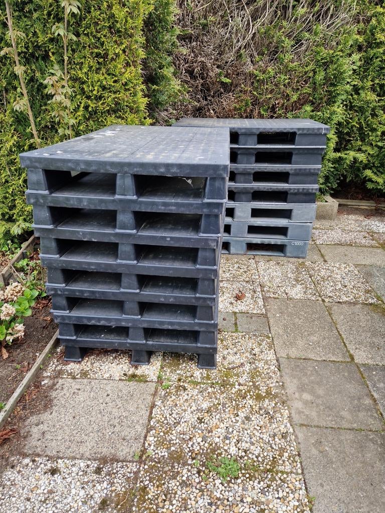 14 dichte pallets 120x80 cm, Gebruikt, 100 cm of meer, 60 cm of meer, Overige typen
