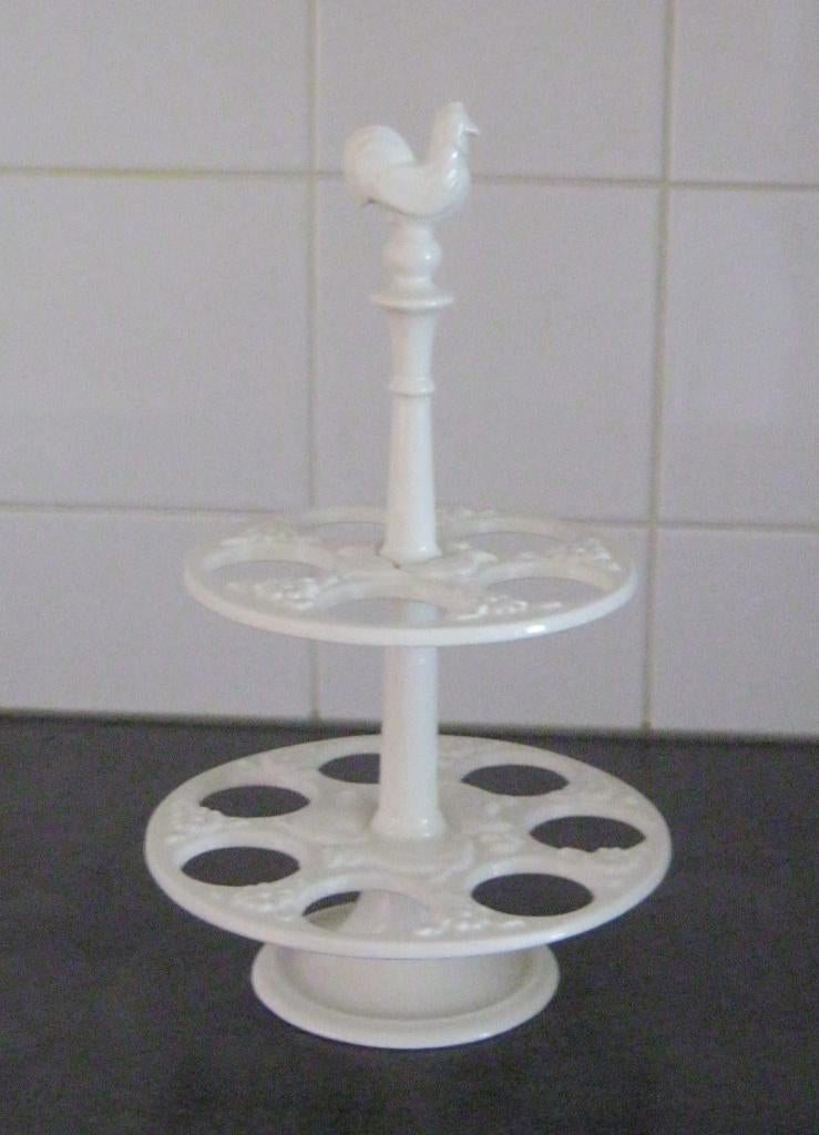 Retro eier standaard op voet van gietijzer, jaren 80., Ophalen of Verzenden