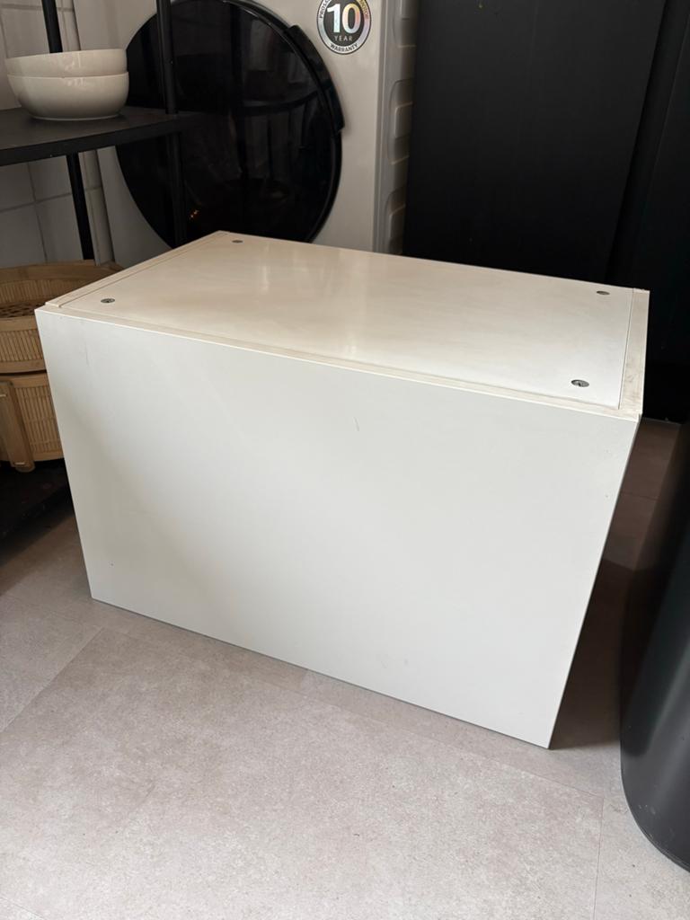 Witte ikea keuken opbergkast met klepdeur, Ophalen of Verzenden, Gebruikt