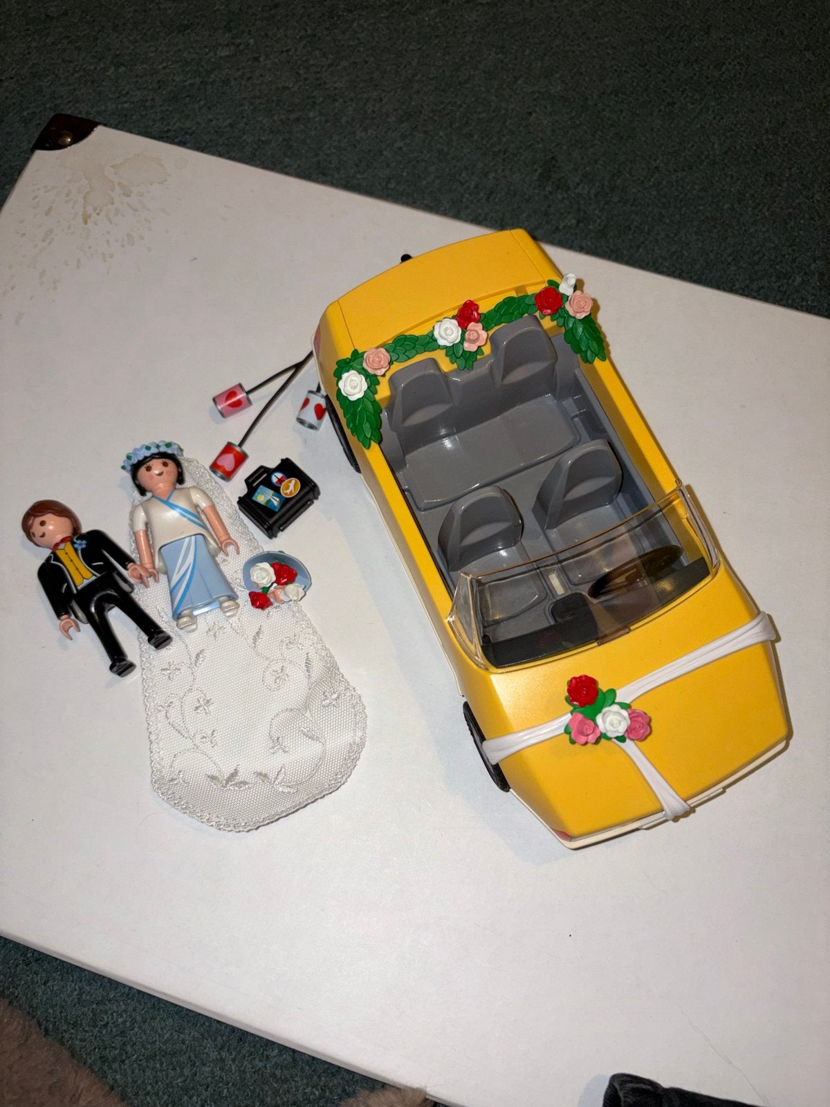 Playmobil Bruidspaar met trouwauto 4307, Gebruikt, Complete set, Voertuig, Ophalen of Verzenden