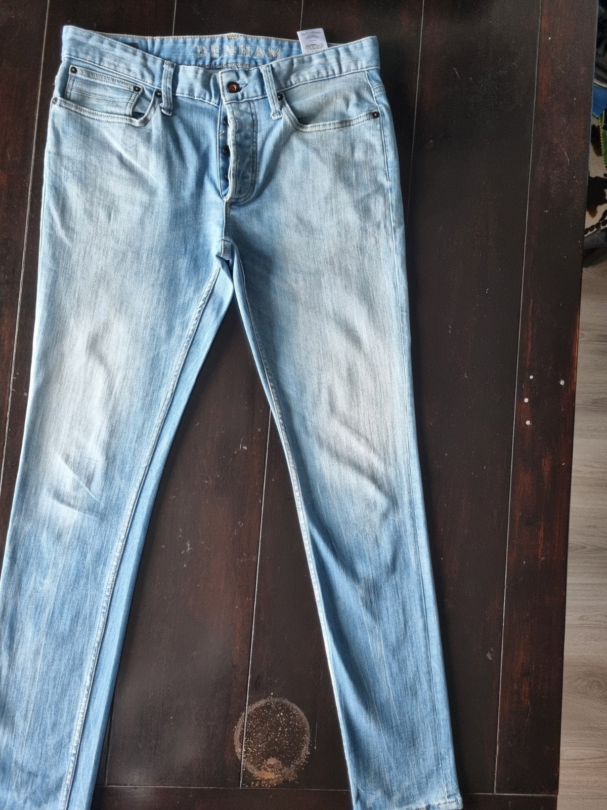 ZGAN LICHTE DENHAM BOLT SKINNY FIT STRETCH CANDIANI 33/44!!!, Blauw, Ophalen of Verzenden, Zo goed als nieuw, W33 - W34 (confectie 48/50)