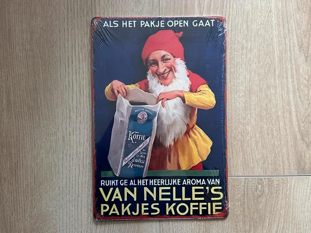Reclamebord Van Nelle Pakjes koffie 20x30, Ophalen of Verzenden, Zo goed als nieuw, Reclamebord