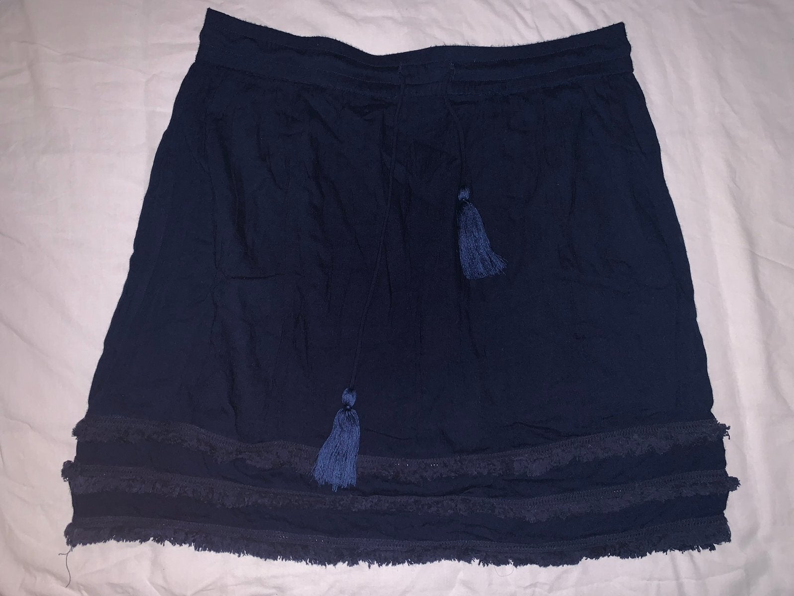 Donker blauwe korte rok maat 44, Ophalen of Verzenden, Zo goed als nieuw, Maat 42/44 (L), Blauw